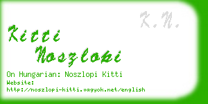 kitti noszlopi business card